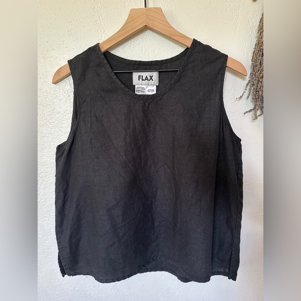 FLAX linen boxy tank